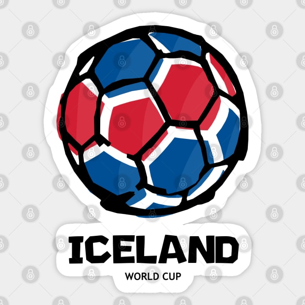 Iceland Football Country Flag Sticker by KewaleeTee